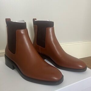 Brown Leather Chelsea Boots